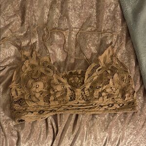 Free people Lace Bralette in Tan